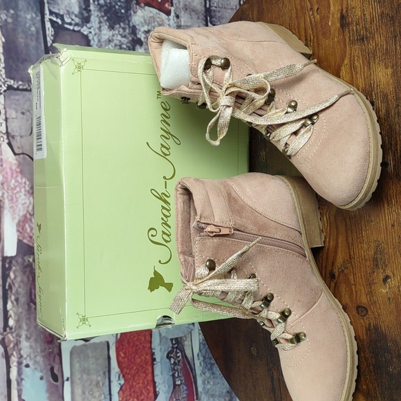 Sarah Jayne "Winnie" Faux Suede Moto Boots - Picture 11 of 11